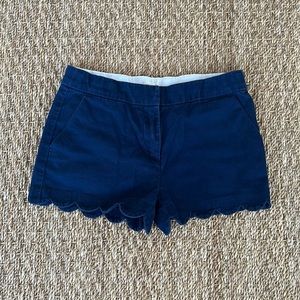 Navy Crewcuts factory scalloped shorts, size 10
